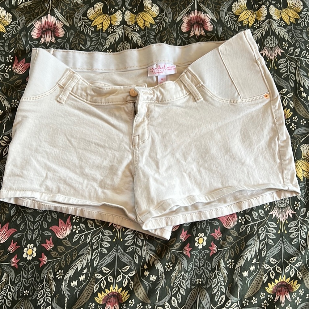 Off White Denim Maternity Shorts - Target